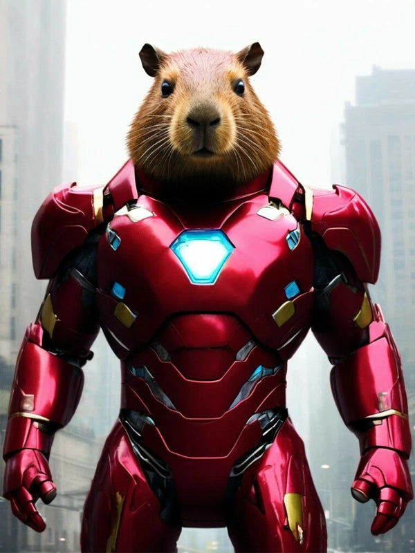 Capybara Iron Man Suit