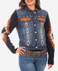 Carmen Moore Allegiance S03 Aztec Denim Jacket