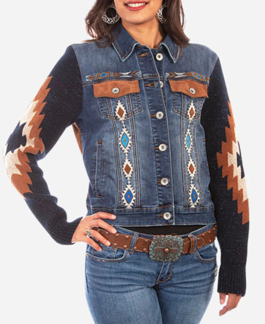 Carmen Moore Allegiance S03 Aztec Denim Jacket