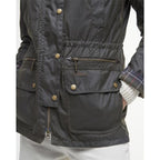 Casual hooded waxed jacket