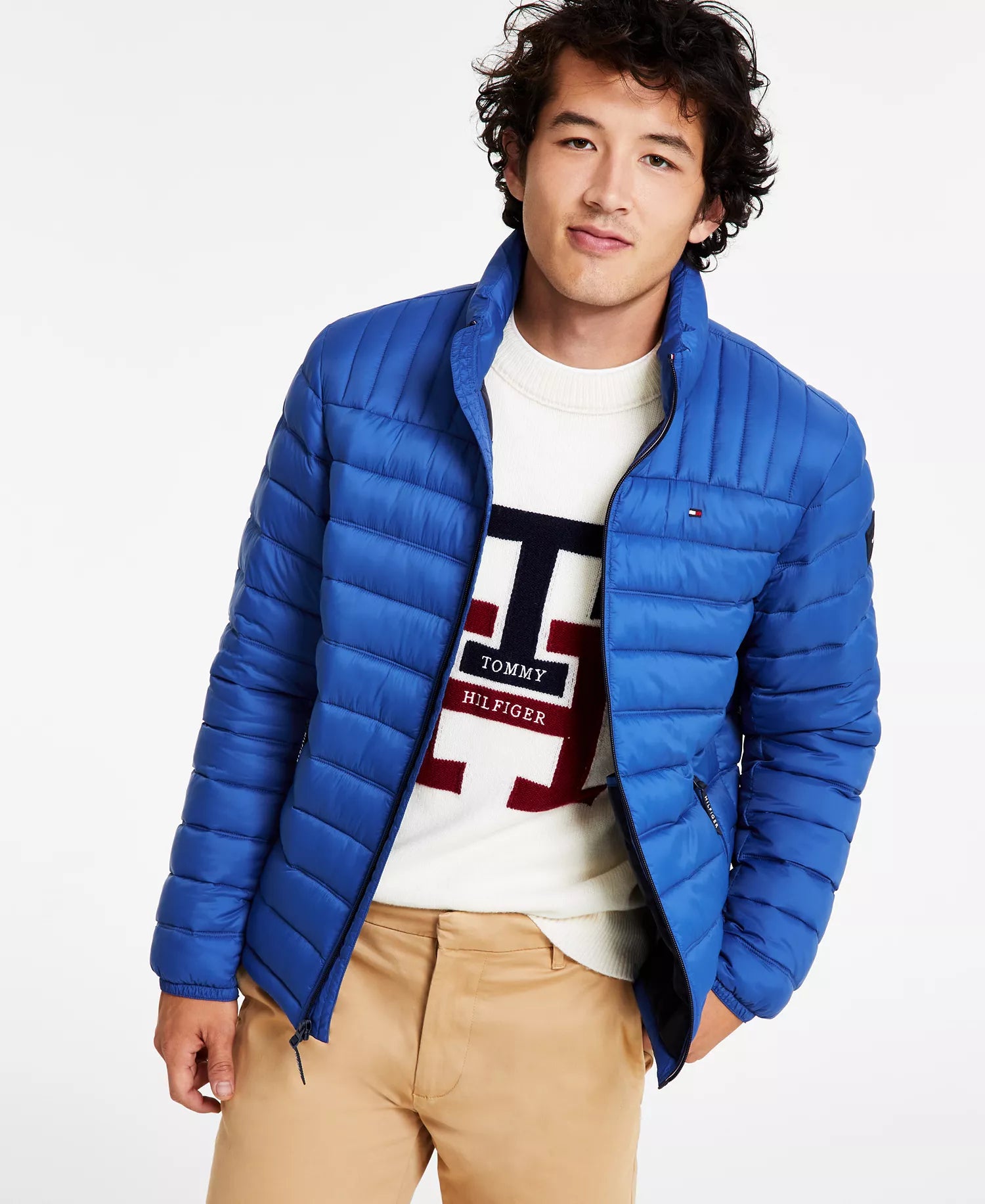 Casual men's puffer jacket