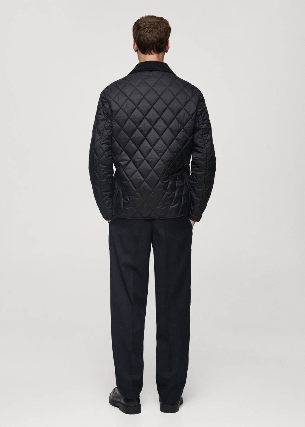 Casual men���s quilted jacket