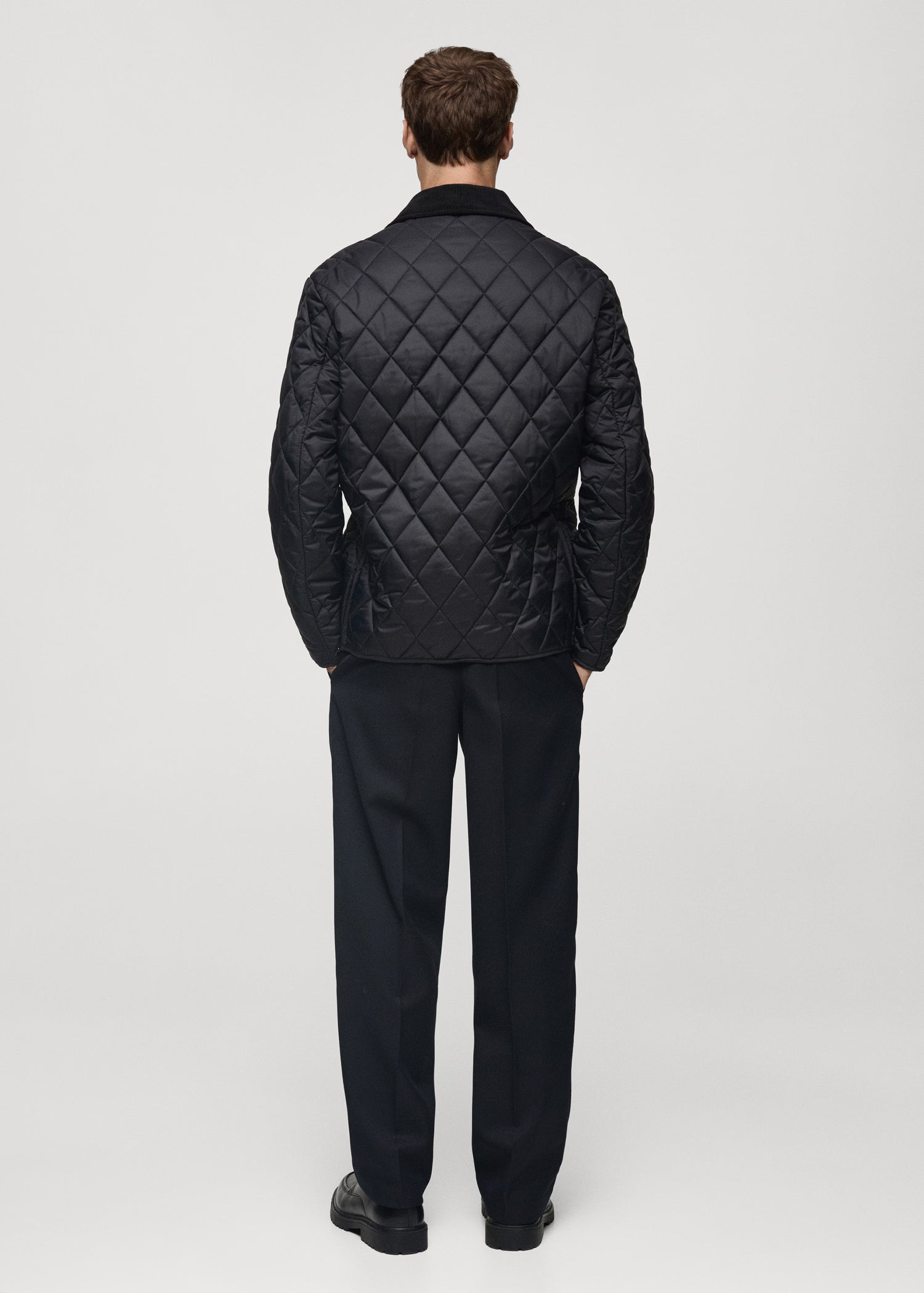 Casual men���s quilted jacket