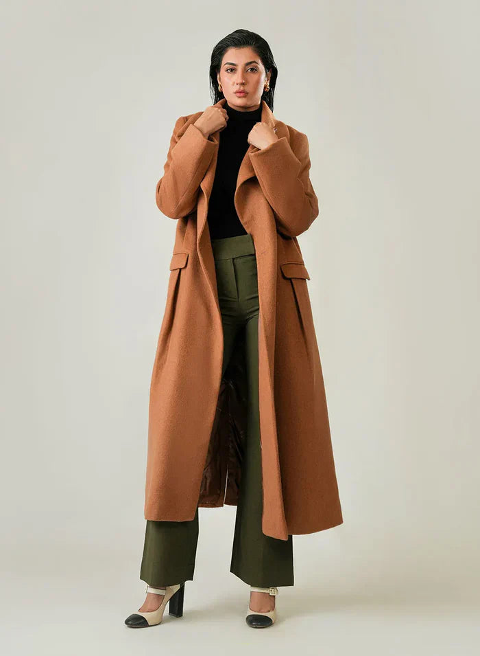 Casual wool long coat