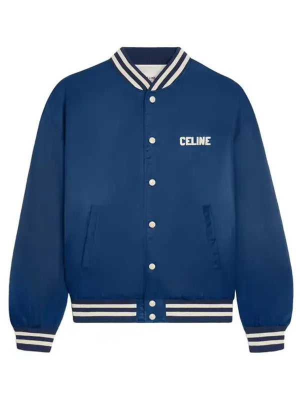 Celine Loose Celine Teddy Jacket In Charcoal Wash Denim
