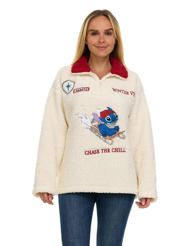 Character-Winter-Sherpa-Quarter-Zip-Pullover-For-Womens