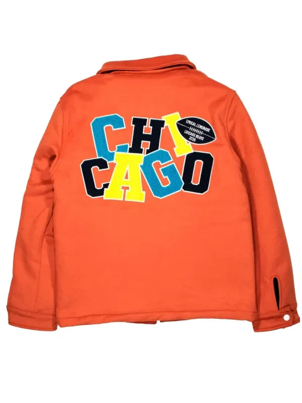 Chicago Bears Lyrical Lemonade Orange Varsity Jacket