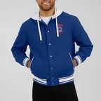 Chicago Cubs Royal Cotton Hooded Jacket For Men