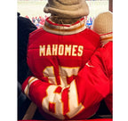 Chiefs-Dolphins-Game-Brittany-Mahomes-Kristin-Juszczyk-Chiefs-Red-Puffer-Jacket