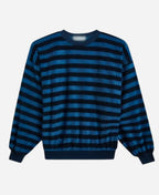 Christa Miller Shrinking S03 Blue Striped Sweatshirt
