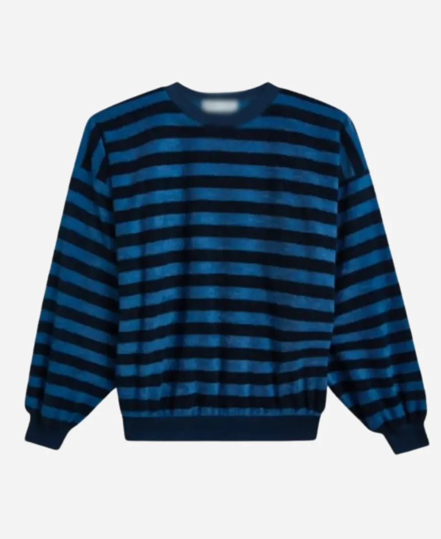 Christa Miller Shrinking S03 Blue Striped Sweatshirt