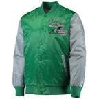 Christopher Philadelphia Eagles Satin Varsity Jacket For Sale