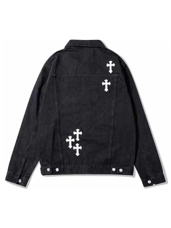 Chrome-Hearts-Black-Denim-Jacket