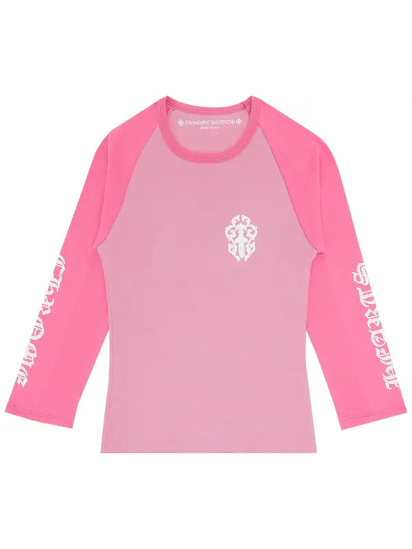 Chrome Hearts Dagger Long-Sleeve Tee Pink