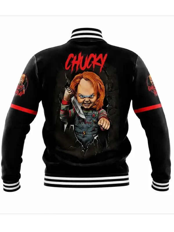 Chucky Child's Play Black Varsity Jacket