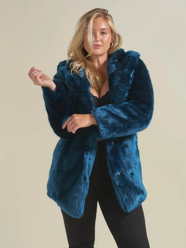 Classic-Womens-Blue-Faux-Fur-Coat