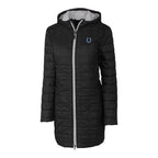 Clawson Indianapolis Colts Black Puffer Long Coat