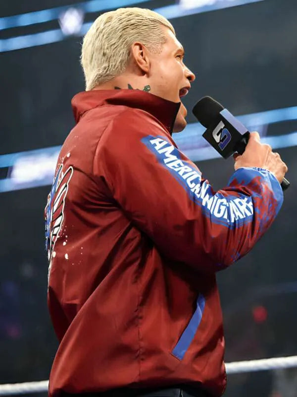 Smack Down 2026 Rwb Wind Breaker Cody Rhodes Jacket