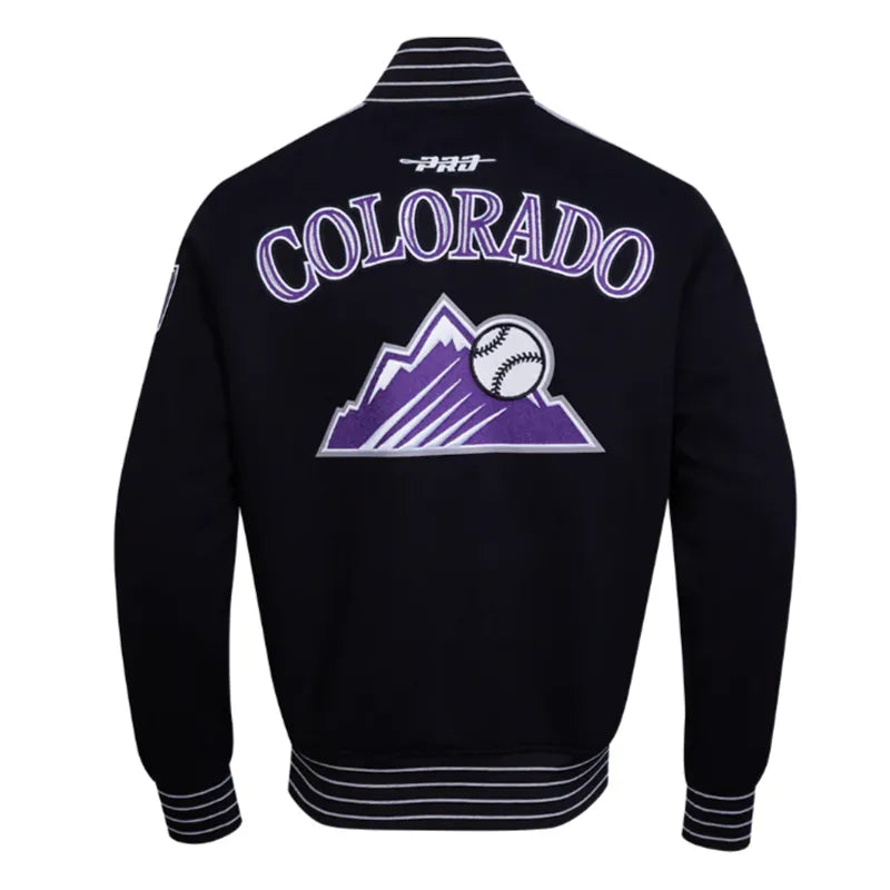 Colorado Rockies Current Logo Game Day Eggshell Black Jacket
