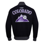 Colorado Rockies Current Logo Game Day Eggshell Black Jacket