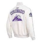 Colorado Rockies Current Logo Game Day Eggshell Black Jacket In Canada