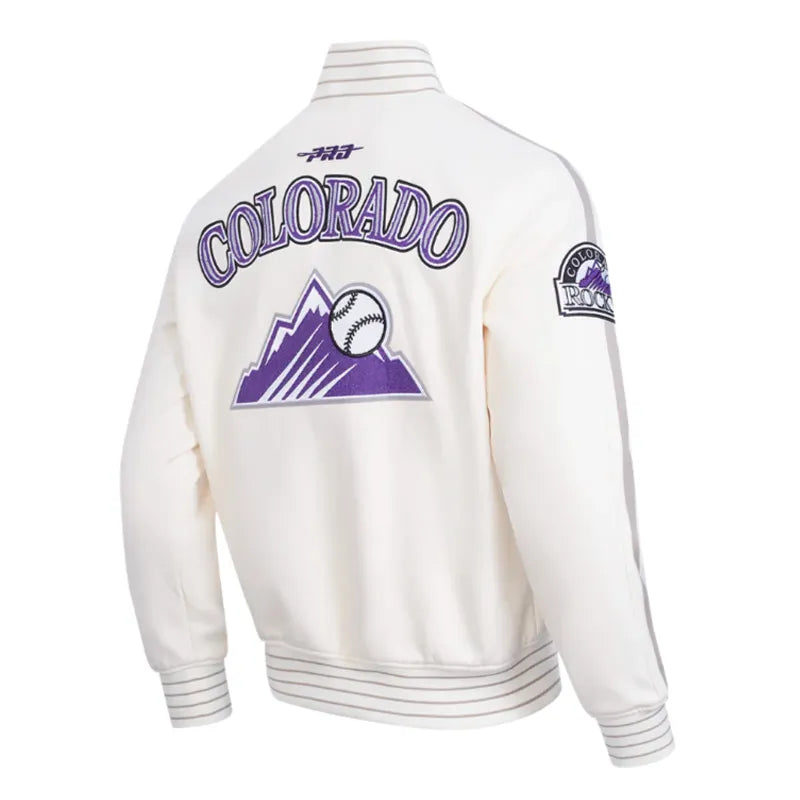 Colorado Rockies Current Logo Game Day Eggshell Black Jacket In Canada