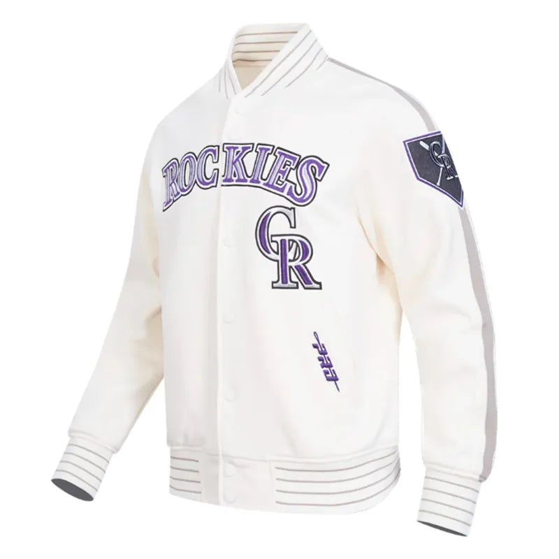 Colorado Rockies Current Logo Game Day Eggshell Black Jacket In USA
