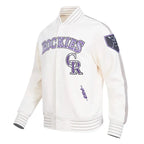 Colorado Rockies Current Logo Game Day Eggshell Black Jacket In USA