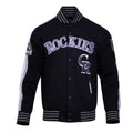 Colorado Rockies Current Logo Game Day Eggshell Black Jacket