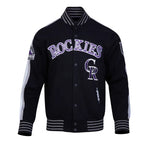 Colorado Rockies Current Logo Game Day Eggshell Black Jacket