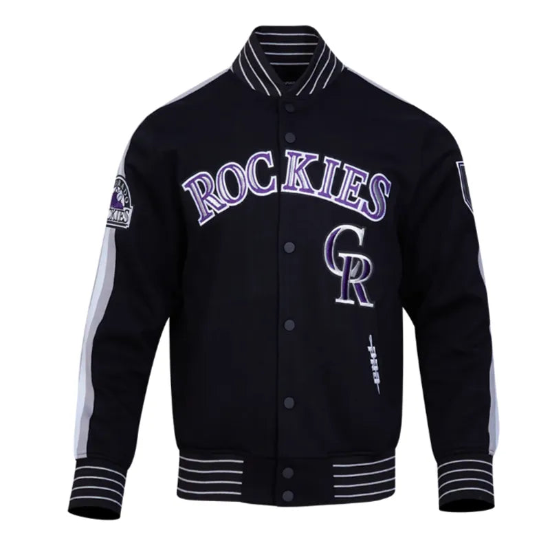 Colorado Rockies Current Logo Game Day Eggshell Black Jacket