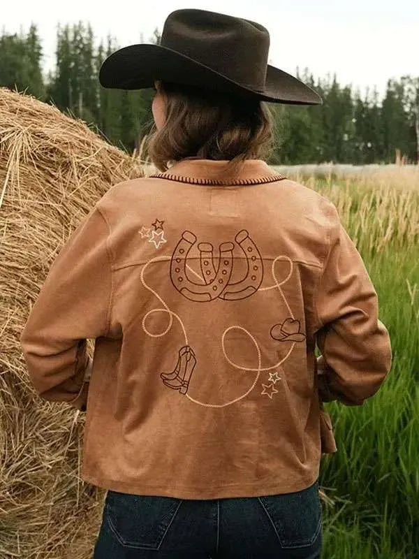Courtney Steeves Brown Leather Jacket
