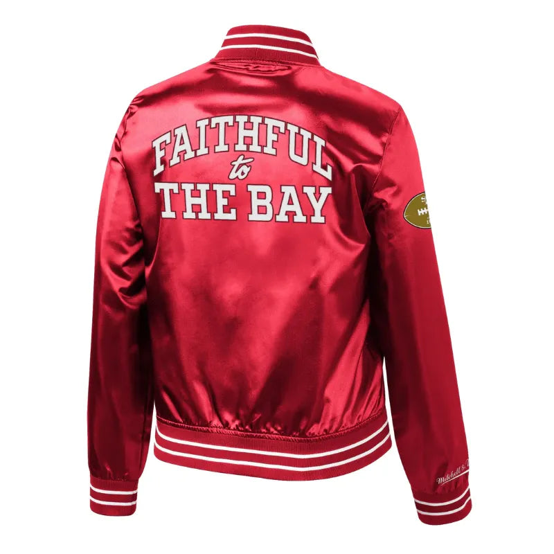 Crawford San Francisco 49ers Satin Varsity Jacket For Men