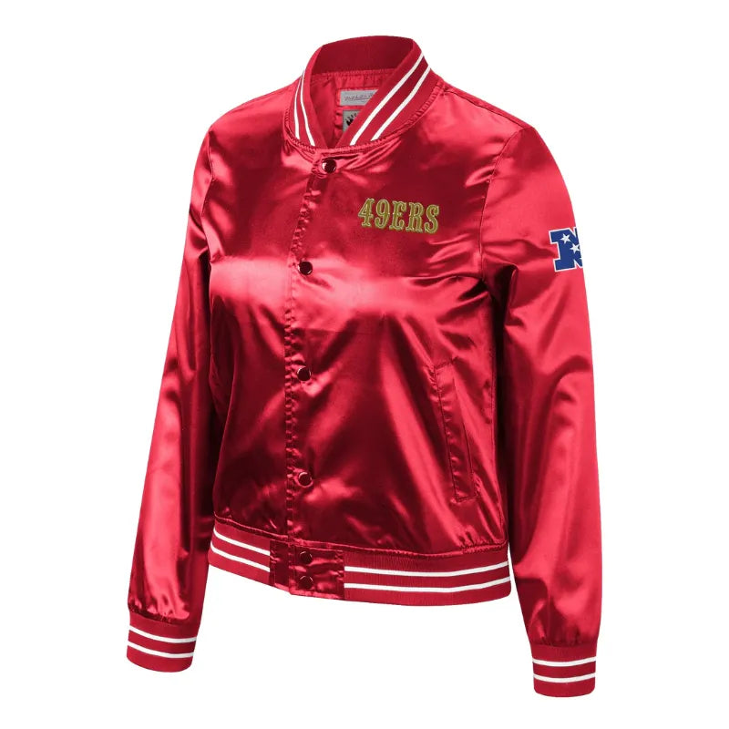 Crawford San Francisco 49ers Satin Varsity Jacket For Sale