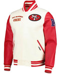 Cream San Francisco 49ers Retro Classic Varsity Jacket