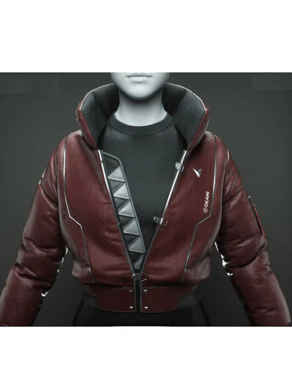 Cyberpunk-Okami-Jacket-Maroon