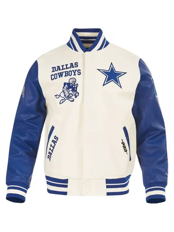 Dallas Cowboys Pro Standard Retro Classic Rib Wool Varsity Jacket
