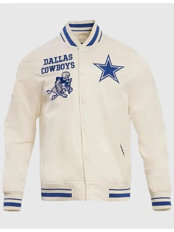 Dallas Cowboys Retro Classic Rib Satin Jacket