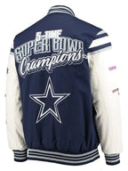 Dallas Cowboys Super Bowl 5x Champions Varsity Jacket