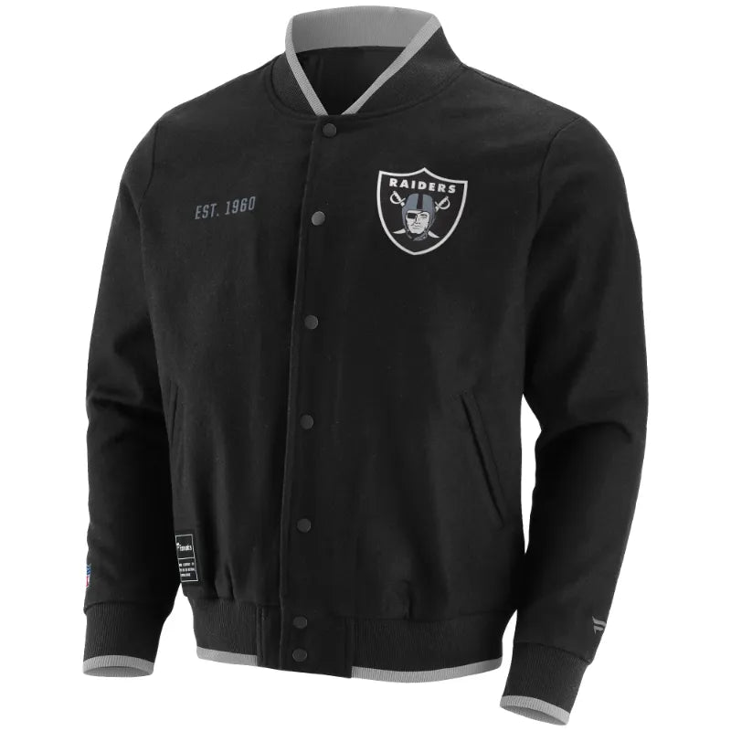 Danny D Las Vegas Raiders Black Wool Varsity Jacket For Sale