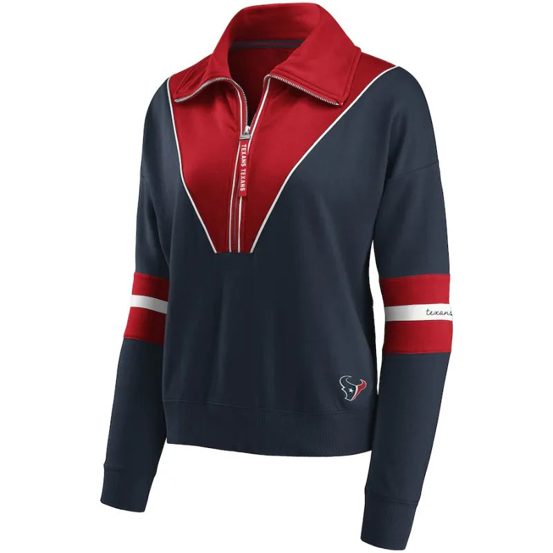 David M Houston Texans Half-Zip Jacket For Sale