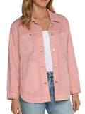 Doyle Schiller Women's Pink Cotton Shirt Jacket