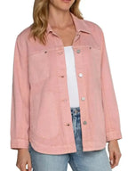 Doyle Schiller Women's Pink Cotton Shirt Jacket