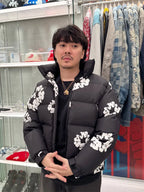 Denim-Tears-Wreath-Puffer-Jacket-Black