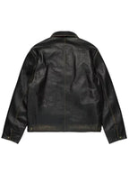 DenimTearsLibertasCrestLeatherJacketInWashedBlack