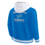 Detroit Lions Blue Cotton Hooded Jacket For Sale