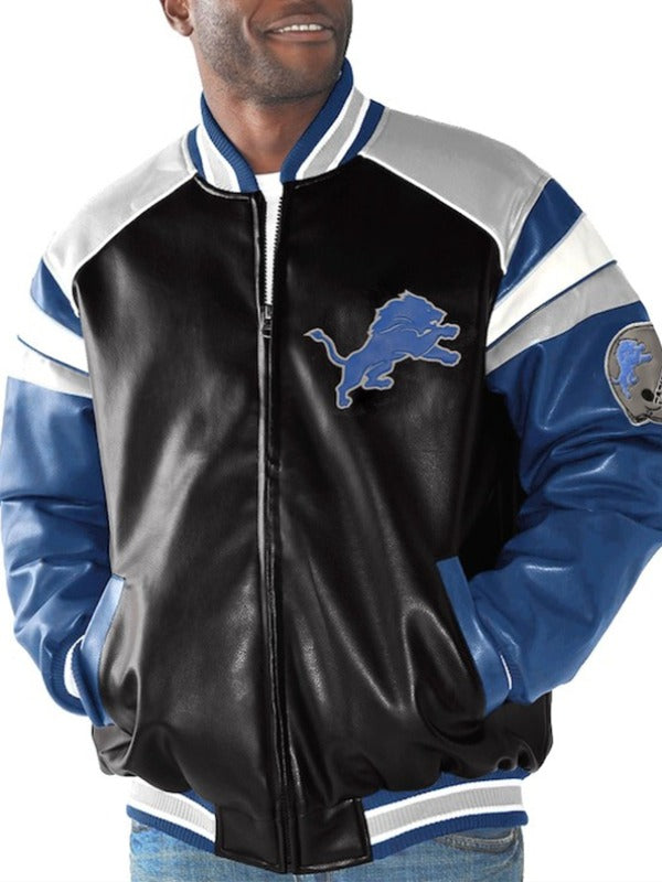 Detroit Lions Full-zip Leather Jacket