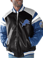 Detroit Lions Full-zip Leather Jacket