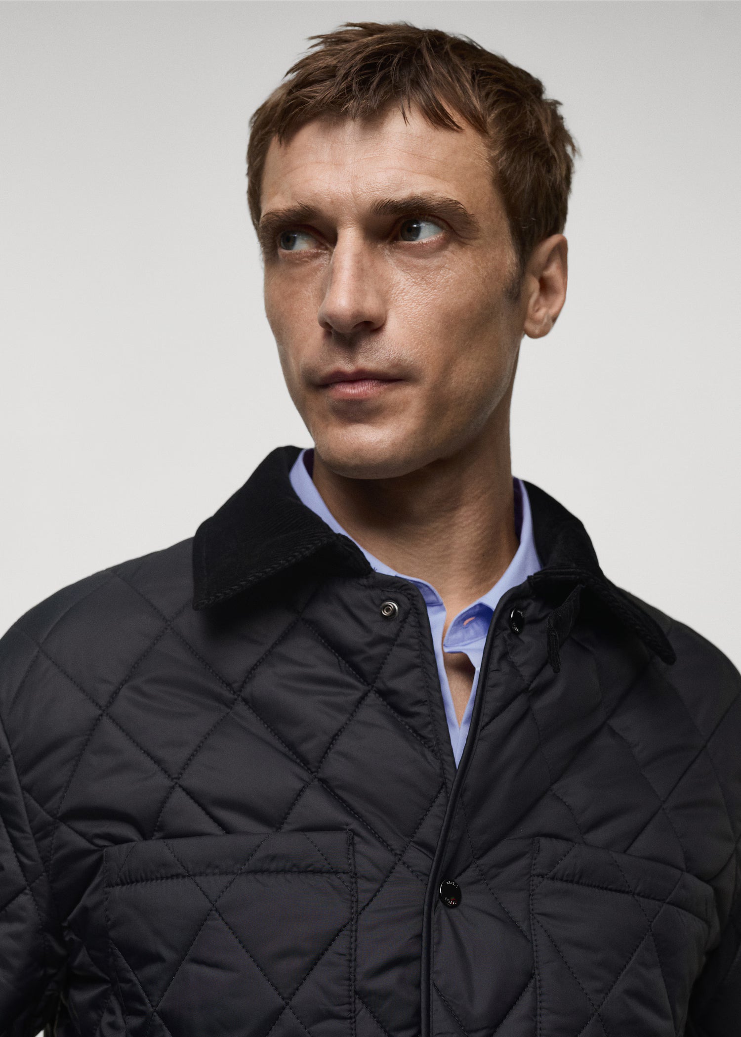 Diamond-stitch men���s jacket