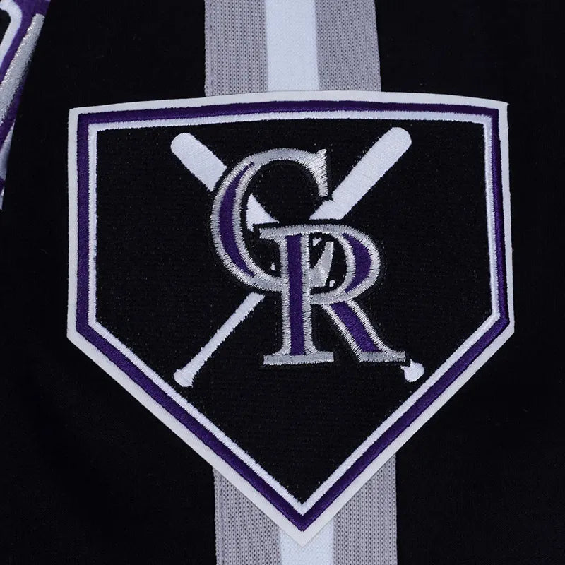 Discount Colorado Rockies Current Logo Game Day Eggshell Black Jacket